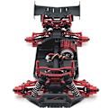 Pikkukuva 3 / 5: RC-auton päivitys etu- ja takajousituksen kiinnikkeet SCY 1/18 18101 18102 RC Crawler -auton päivitysosille, punainen