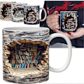 Miniatyrbillede 1 af 5: 3D Bogreol Nyhed Kaffekrus Til Læsere, 3D Visuel Effekt Keramisk Krus Bogorm Kaffekrus Julegaver Til Bogelskere C
