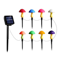 Miniatyrbillede 1 af 5: Solcellehavelampe med revnet svamp, 8 farver, hukommelsesfunktion, nem installation, vandtæt solcellelampe til sti, plænedekoration