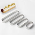 Miniatyrbillede 2 af 5: Mousseringform i rustfrit stål, lang oval tiramisu bageform, mini kageudstikkere til kager, tærter, desserter