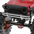 Miniatyrbilde 3 av 5: Metall Fremre Bakre Støtfanger for 1/10 RC Crawler Axial TRX4 SCX10 90046 90047 Oppgraderingsdeler Sølv