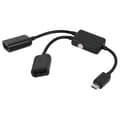 Miniatyrbillede 1 af 5: Micro-USB Host Kabel, Micro-USB Han til 2X Type A Dobbelt USB Hun OTG Adapter Konverter Hub til Andr