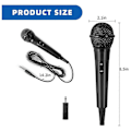 Miniatyrbillede 5 af 5: Håndholdt kablet mikrofon, Cardioid dynamisk vokalmikrofon med mikrofonadaptere, til karaoke vokalmusikopførelse