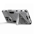 Miniatyrbilde 4 av 5: For Oppo Find X5 Godt Beskyttet Anti-ripe Hard PC + Myk TPU Mobiltelefon Deksel Stativ Silver