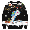 Miniatyrbild 1 av 5: Jultryckt Hoodie för Kvinnor Höst Vinter O-Hals Lös Damtröja Harajuku Casual Långärmad Kvinnlig Daglig Tröja style 13 M