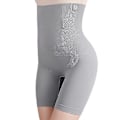 Miniatyrbild 1 av 5: Hög midja Trainer Shapewear Kvinnor Magekontroll Trosor Rumplyft Modellering Rem Shorts Smala Lår Body Shaper Underkläder Grå 4XL