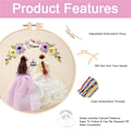 Miniatyrbild 2 av 5: 4-pack Broderikit för vuxna DIY Broderikit för nybörjare Handsömningskit med mönster (Bröllop)