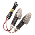 Miniatyrbilde 1 av 3: 2 stk 12V Universelle Blinklys Indikatorlampe Modifikasjon med Gult Lys (Røkt)
