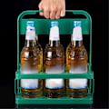 Miniatyrbild 5 av 5: Bärbar Ölhållare - 6-pack Dryckeshållare, Återanvändbar Vinställ & Ölback i Plast, Perfekt för Picknickar och Fester C