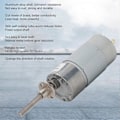 Pikkukuva 3 / 5: DC-vaihdemoottori, mikro, suuri vääntö, nopeuden alennusturbiini, itselukittuva, palautuva kierukkavaihdekotelo 24V M6x50mm laipalla, 66 RPM
