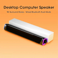 Miniatyrbilde 4 av 5: 4D Datamaskin Høyttaler Bar Stereo Lyd Subwoofer Bluetooth Høyttaler for Laptop Notebook PC Musikkspiller (Svart)