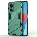 Miniatyrbild 1 av 5: Skal för Oppo A58 4g PC+TPU Stötsäkert Stativ Mobilskal Green