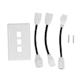 Miniatyrbillede 1 af 5: 3 Porte 4K Vægplade ABS Multiport Slidstærk Holdbar Tætsiddende Videovægpanel