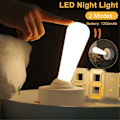Miniatyrbilde 2 av 5: Vippebryter Lys USB Innendørs Soverom Nattbordslampe Atmosfære Lys LED Enkel Silikon Ledningsfri Dimbar Vegglampe, A