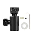 Miniatyrbillede 1 af 2: CO2 Påfyldningstank Cylinder Genopfyldningsadapter Konnektor Kit Til SodaStream (Sort uden Måler)