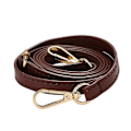 Miniatyrbild 1 av 5: Justerbar Lång Läder Crossbody Axelväska Ersättningsrem Handväska Bälte Deep Coffee  Gold Button