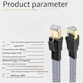 Pikkukuva 5 / 5: Ethernet-kaapeli STTP 40Gbps Cat 8 RJ45 verkkokaapeli reitittimelle modeemille Internet RJ 45 Ethernet-kaapeli