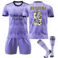 Miniatyrbild 1 av 2: 2022 Golden Globe-vinnare Golden Fotbollströja Set No.9 Benzema style3 20 (110-120cm)