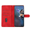 Miniatyrbilde 4 av 5: Blomster Skinnveske For Motorola Moto G9 / G9 Play / E7 Plus Red