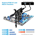 Pikkukuva 3 / 5: ULS-6210 6-Porttinen USB PCIe -kortti PCI Express -kortista Type C(2):een, USB Type-A(2) -laajennuskortti
