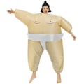 Miniatyrbild 2 av 5: Sumo Wrestlare Uniform Vuxen Uppblåsbar Kostym Med Fläkt White Kids 120-140cm