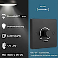 Miniatyrbild 2 av 5: RV Ljusdimmer Ljusströmbrytare Kontrollpanel 12-24V 5A Universal PWM Dimmer Lågspänningsdimmer