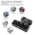 Miniatyrbilde 5 av 5: Rgb 4 Taster Egendefinert Tastatur Makro Knapp Gaming Programmerbart Mekanisk Hot Swap Tastatur For Photoshop Tegning-hvit