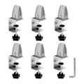 Miniatyrbillede 1 af 5: Aluminium Justerbar Nyseskærm Støtteclips Uden Hul Partition Clips til 1/8 til 1 Tomme Paneler Egnet til Akryl A