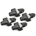 Miniatyrbillede 2 af 5: 4 stk. Bil Solskærm Brilleholdere Universal Solbrilleholder Dobbelt Endeklips og 180 Graders Rotation med Billetkort Klips Titanium