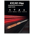 Miniatyrbild 3 av 5: Högflödesutskrift Uppgraderat Munstycke K1C Krom Zirkonium Kopparmunstycke för K1 Max V3 3D-skrivare Hot End-0.6mm