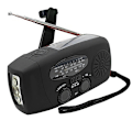 Miniatyrbild 1 av 5: Multifunktionell Solradio Handdriven Vevradio/Nödradi och Powerbank med Tändstift och Solladdare - 2000Ah black