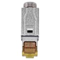 Miniatyrbilde 5 av 5: 6 stk. verktøyfri skjermet RJ45 termineringspluggkontakt Cat6A termineringsplugg skjermet metallstøvel blå+svart