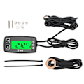 Miniatyrbilde 1 av 5: 3 i 1 Digital Klokke Voltmeter Termometer IP67 Vanntett Motorsykkelmåler for ATV