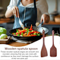 Miniatyrbild 2 av 5: 2 st Träspatlar Fyrkantig Diagonal Spatelset för Matlagning Omrörning Wokspatel Kökstång Vinklad Platt Spatel Äggvändare Hårdträ Köksredskap