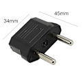 Miniatyrbilde 5 av 5: Slitesterk, bærbar, lett US til EU AC strømplugg reisekonverteradapter TSUNDEAU
