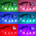 Miniatyrbillede 4 af 5: Bluetooth-styret RGBW Multicolor LED DRL Board Lyskit Kørelys til 2013-2014