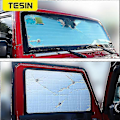 Miniatyrbild 5 av 5: Utsökt Tesin Bilgardin Fram Bakruta Vindruta Solskydd Isolering Skydd För Jeep Wrangler Jk 2007-2017 2/4 Dörr Tillbehör for 2 doors