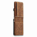 Miniatyrbillede 3 af 3: Luksus Etui til Samsung Galaxy Z Flip 5 Blødt Læder Wallet Etui med Kortholder kompatibel Galaxy Z Flip 5 Stødsikkert Cover brown