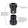 Pikkukuva 2 / 5: Pf30 24mm Press Fit -keskiöt Keraaminen Kierrelukitusjärjestelmä Polkupyörä 46mm Maasto- ja maantiepyörille 24 Kampiakseli Ketjusarja PF30-24B CE TOOL BK