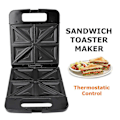Miniatyrbilde 4 av 5: Vaffeljern 1400W Dobbeltsidig Oppvarming Frokost Sandwichmaskin Grillet Ost Maker for Restauranter Kafeer Snackbutikker EU Plugg 220V