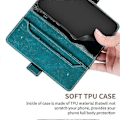 Pikkukuva 4 / 5: Samsung Galaxy S10:lle Ommeltu Sivumagneettinen RFID-nahkainen puhelinkotelo P202112248 Dark Green