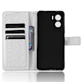 Miniatyrbillede 4 af 5: Wallet Flip Cover Case til Honor 90 Lite 5G / X50i 5G PU Læder Diamant Tekstur Stand Stødsikker White