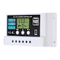 Miniatyrbillede 3 af 5: Solar Controller Industriel Chip LCD Display Overbelastningsbeskyttelse Solar Regulator 12V 24V Selvtillpassende Hvid 20A