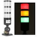 Miniatyrbillede 5 af 5: BERM Advarselslampe 3 Lag LED Konstant Lys og Sammenklappelig Signallampe med Summer til Industrimaskine 12-24VDC (Universal)