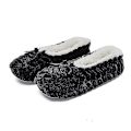 Miniatyrbild 1 av 2: Dam Varma Fleece Tofflor Inomhus Vinter Mjuka Bekväma Halkfria Plysch Slip-on Skor Black 39-41
