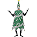 Miniatyrbild 2 av 5: Vuxen Herr Dam Julgran Kostym Jul Maskerad Kläder Cosplay Kostymer