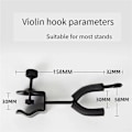 Miniatyrbild 3 av 5: Violinhängare för mikrofon- eller notställ, violinkrok för scenshower, violintillbehör
