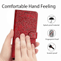 Miniatyrbild 5 av 5: För Motorola Edge 50 Fusion 5G Fodral PU Läder Ställ Plånbok Stöttåligt Business Telefonskal Red