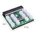 Miniatyrbild 2 av 5: Strömförsörjningsmodul Breakout Board 17 Portar med 17st 50cm 6Pin till 6+2 8Pin Strömkabel för 1200W 750W PSU Grafikkort, Svart