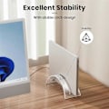 Miniatyrbild 5 av 5: Akryl Vertikalt Laptopställ för Skrivbord, Akryl Osynlig Dockningsstation för Bärbar Dator, Vertikal Laptop Hållare Organizer